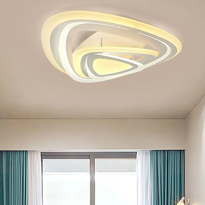 

modern led acrylic ring ceiling light with remote control lampara techo plafondlamp nordic design avize lamps for living room