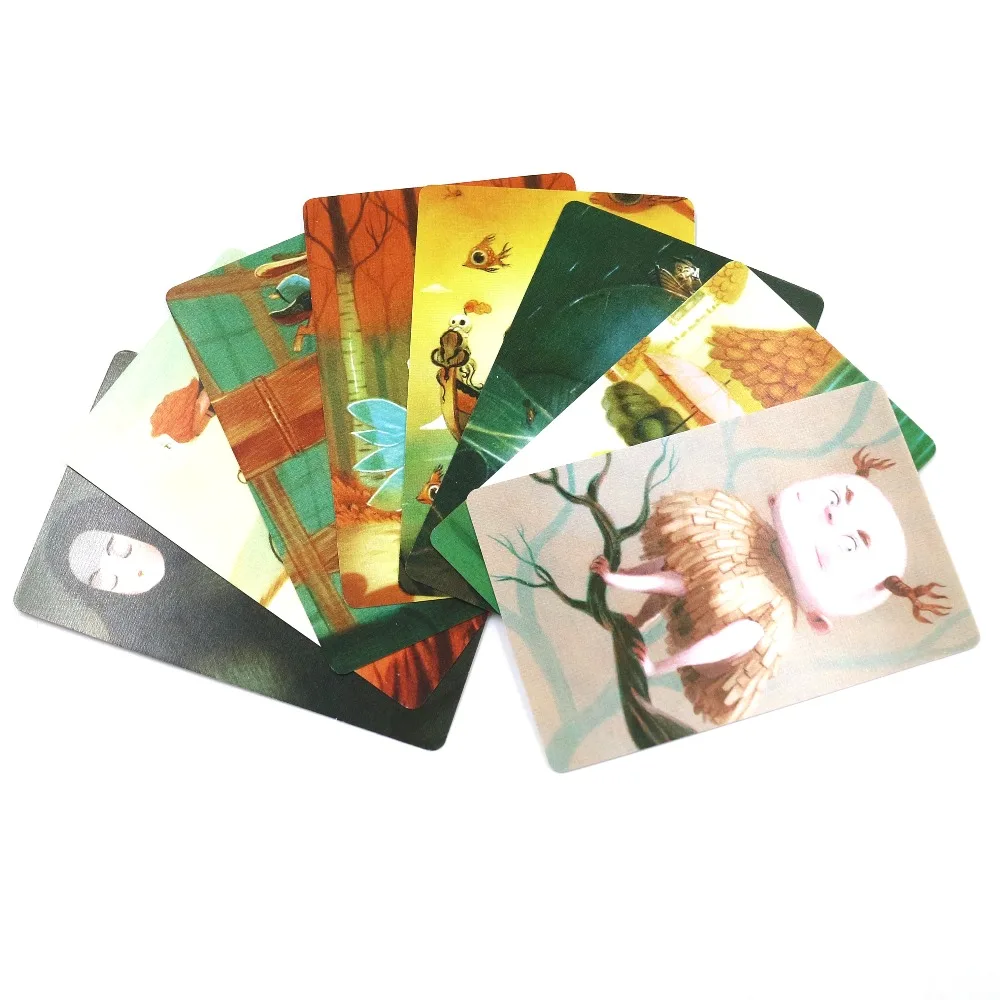 Cena 2018 wysokiej jakości niejasna dixit deck 4 gra karciana drewniany króliczek rosyjski i angielski zasady gra planszowa na imprezę rodzinną