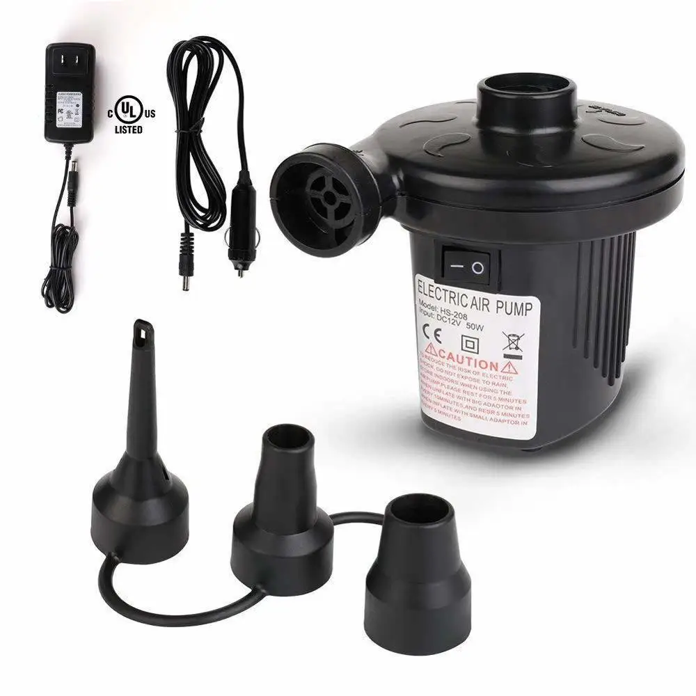 Air Compressor DC 12V and AC 220V cigarette lighter Car Electric for Camping bed mattress Boat Inflator Defator inflatable pump |