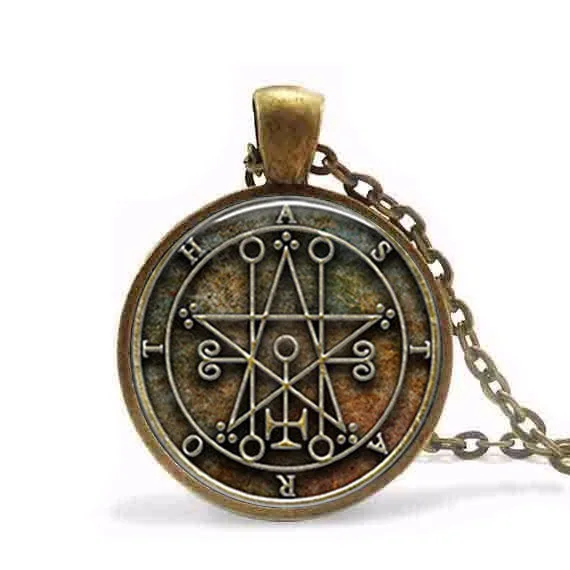 Ожерелье в стиле стимпанк винтажная подвеска сигил|seal pendant|f pendantf pendant necklace |