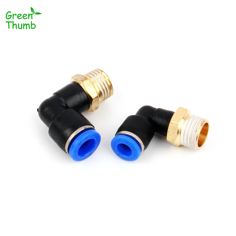 

5pcs Inner Diameter 6mm/8mm Plastic Elbow Connector 1/4 Inch Male Thread Pneumatic Adapter Garden Hose Quick Connector