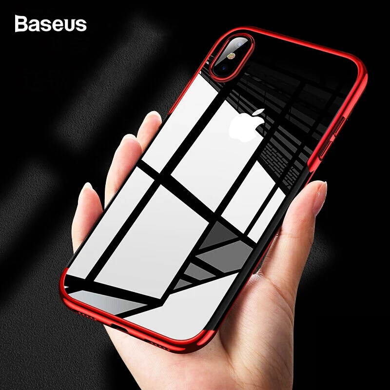 Baseus Luxury Plating Case For iPhone Xs Max Xr Capinhas Soft TPU Silicone Back Cover For iPhone Xsmax For iPhonexs Coque Fundas