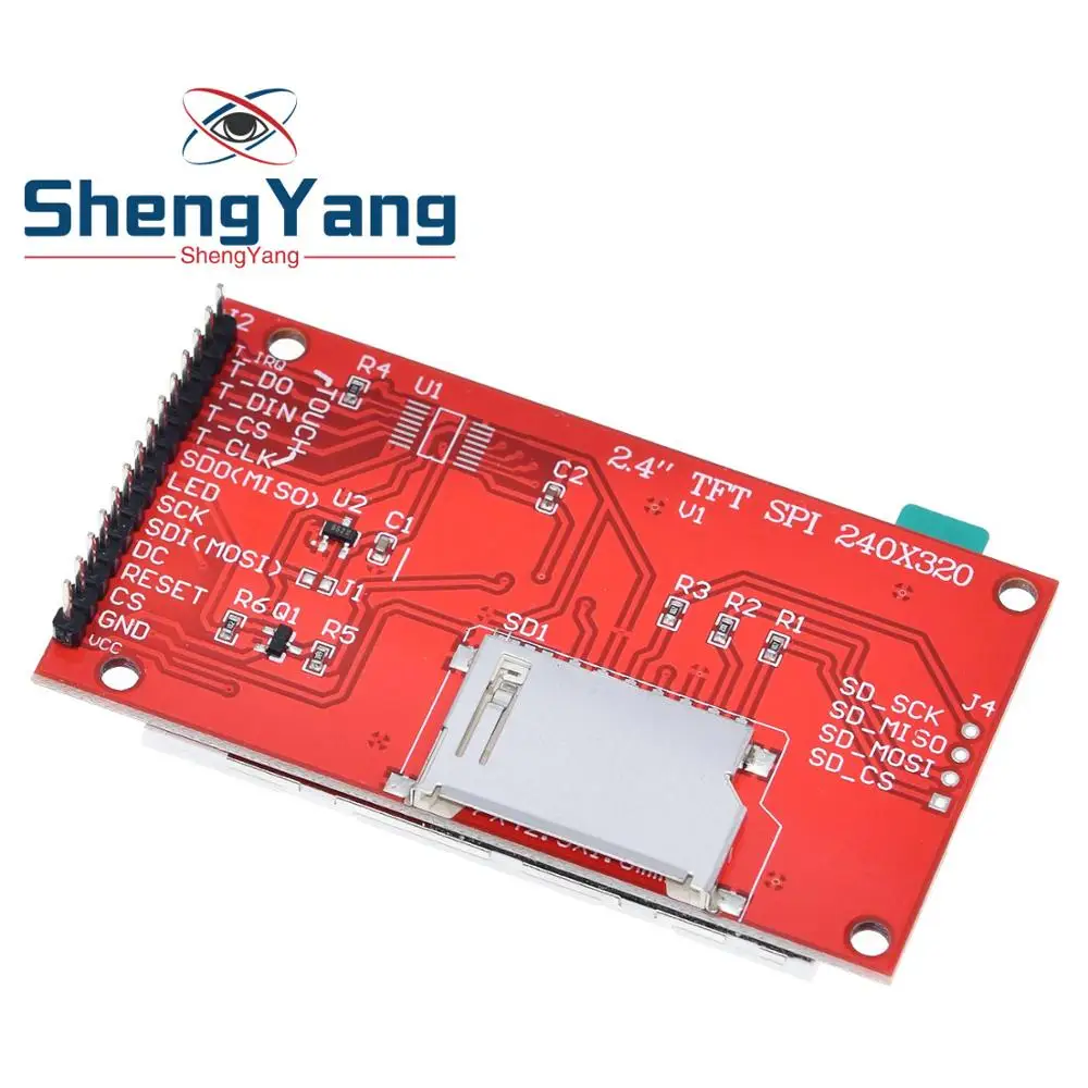 2," 2,4 дюйма 240x320 SPI TFT lcd модуль последовательного порта 5 В/3,3 В PCB адаптер Micro SD карта ILI9341 ЖК-дисплей белый светодиодный для Arduino