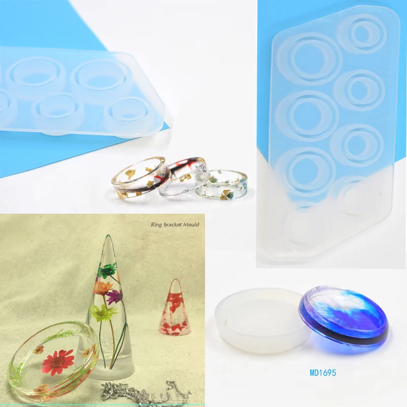 

1PC Ring/ Plate Jewelry Making Mold Silicone Mould Epoxy Resin Mold for Jewelry DIY Resin Decorative Craft