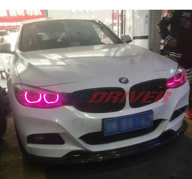 Icedriver для BMW 3 серии ангельские глазки F30 DRL RGB многоцветный светодиодный панели F31 F34 3 GT дневные ходовые огни красный синий Демон глаз