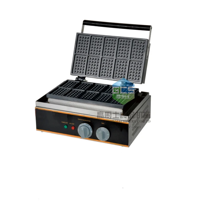 

Free shipping~Electric 110v 220v 10 pcs Square waffle maker waffle machine