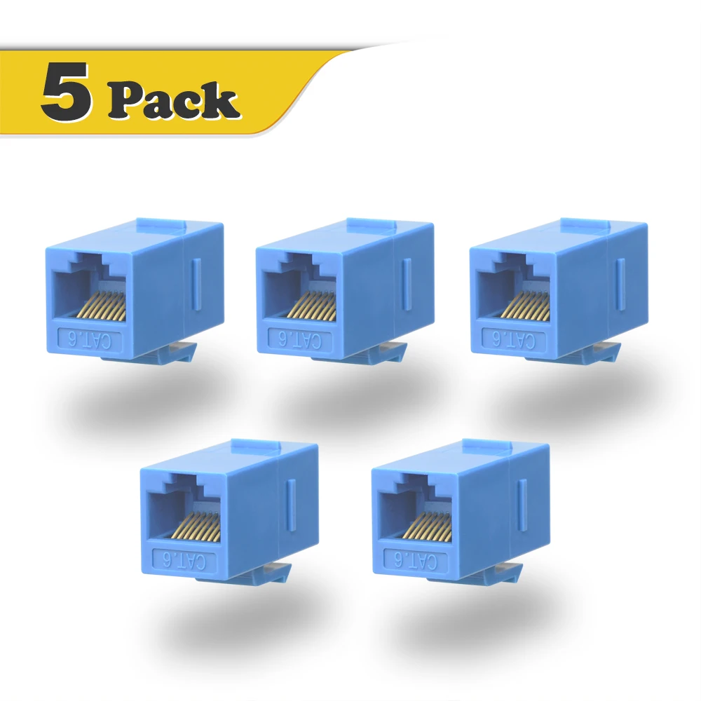Vce 5 шт. RJ45 CAT6 сети keystone jack проходной RJ45 Женский UTP CAT6 keystone проходной