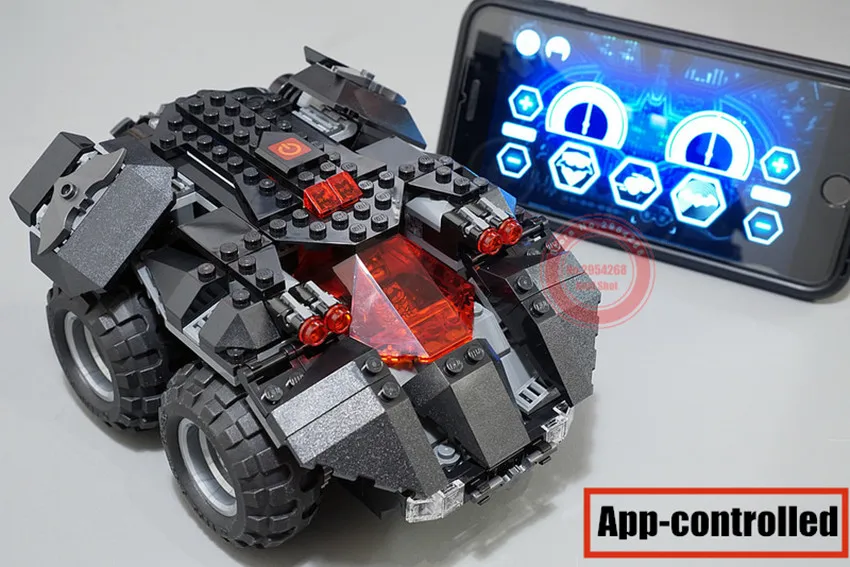 

The new RC superheroes controlled by Batmobile App for batman technique blocks bricks 76112 Christmas gift boy toys