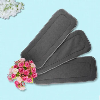 

Reusable Bamboo Charcoal Insert Baby Cloth Diaper Mat Nappy Inserts Changing Liners 5layer Each Insert Wholesale