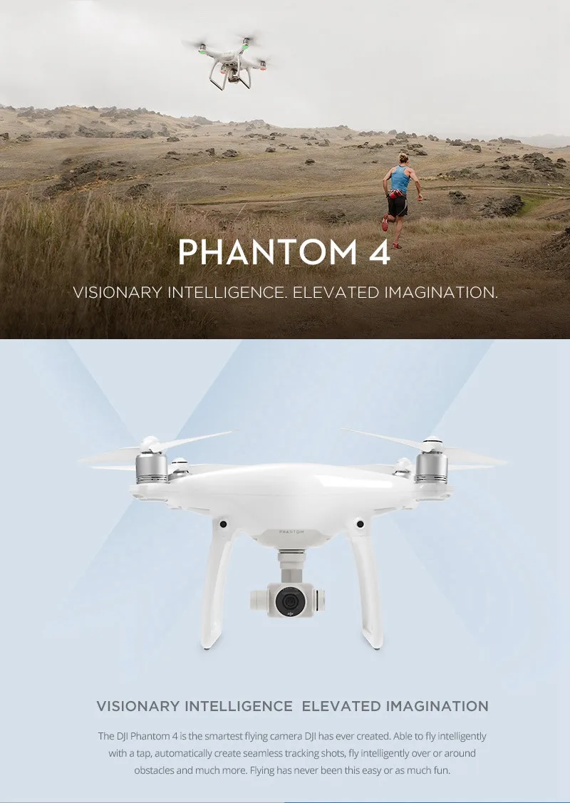 DJI Phantom 4 With 4K HD Camera Avoid Obstacles Automatically RC Quadcopter RTF