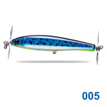 

Hunthouse fishing lures prop pencil bait stainless prop bass lure fishing wobblers floating artificiali pesca mare 90mm 14.5g
