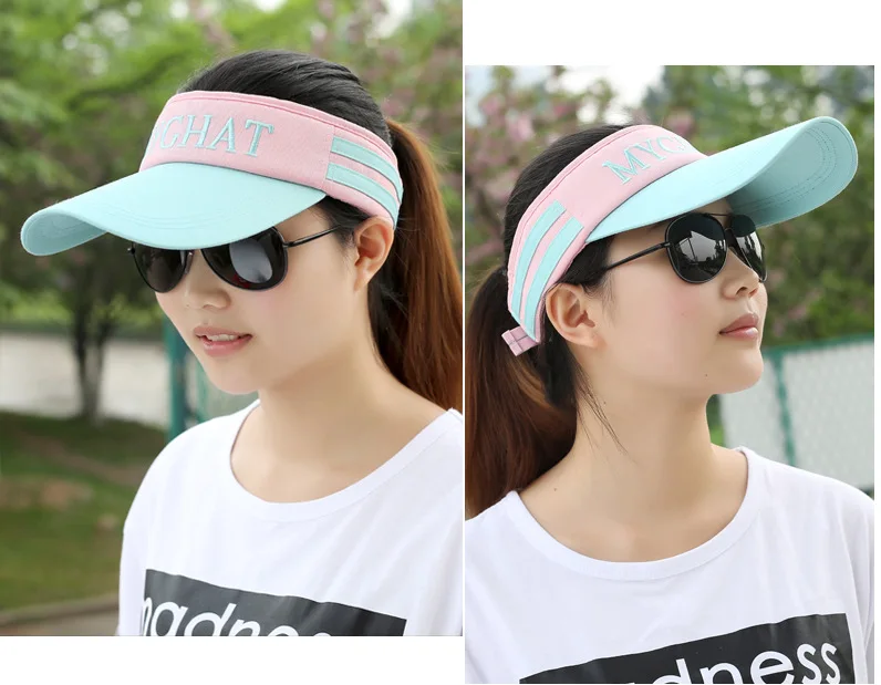 sun visor caps men women sun visor hat outdoor summer black white visors for women  (5)