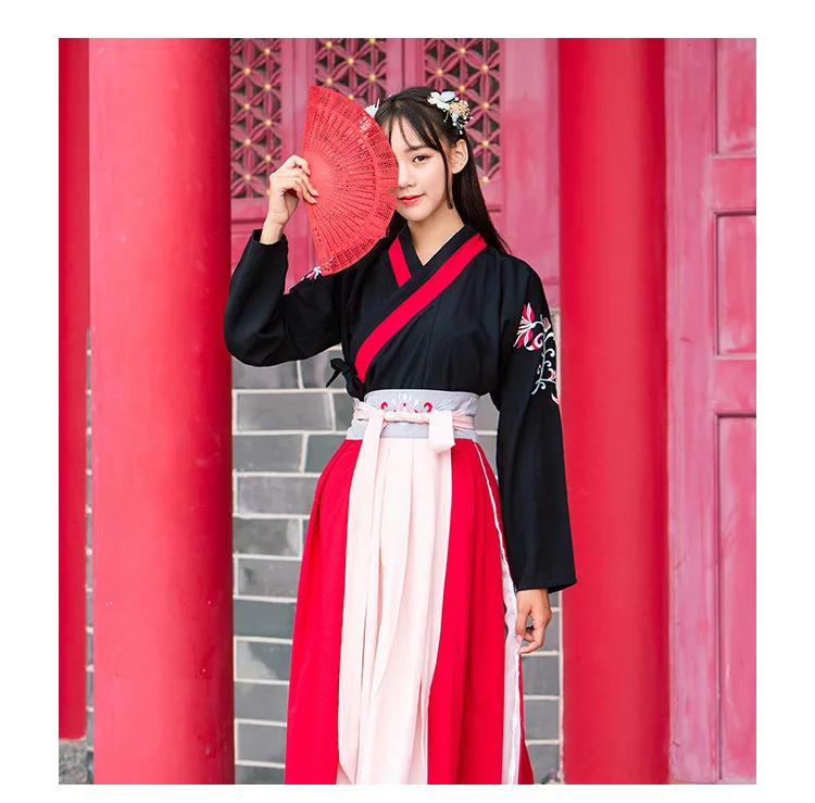 Hanfu женское народное платье ушу Одежда Женская Китайская одежда в старинном стиле платье Чонсам традиционная китайская одежда для женщин