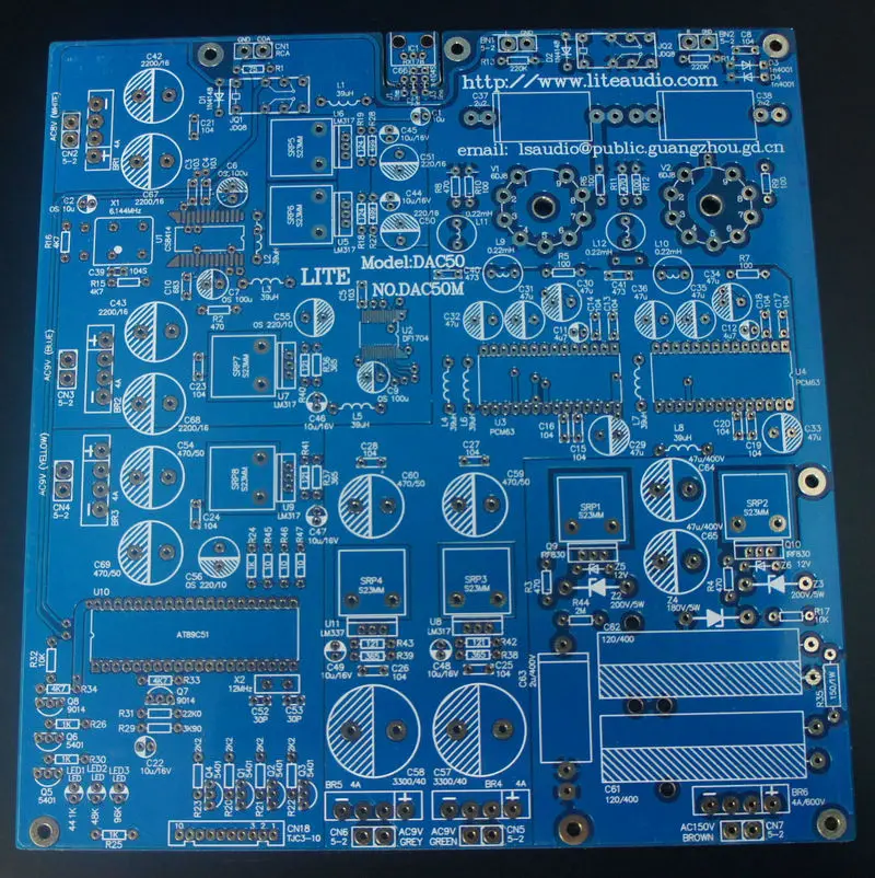 LITE DAC-50 PCB аудио декодер пустая панель PCM63 чип 6922 трубки Выход