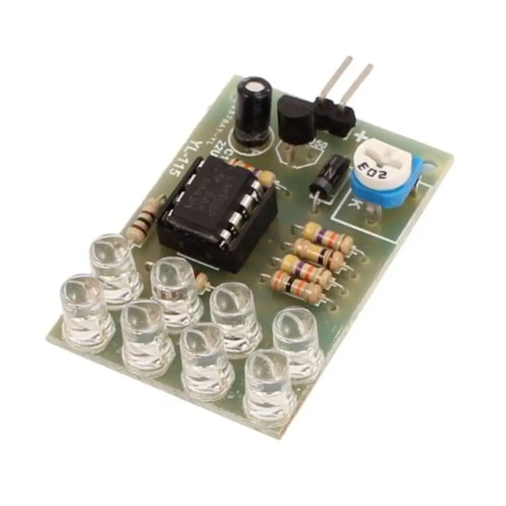 

12V Breathe Light 8 LED Blue Flashing Lamp Parts LM358 Electronic DIY Module