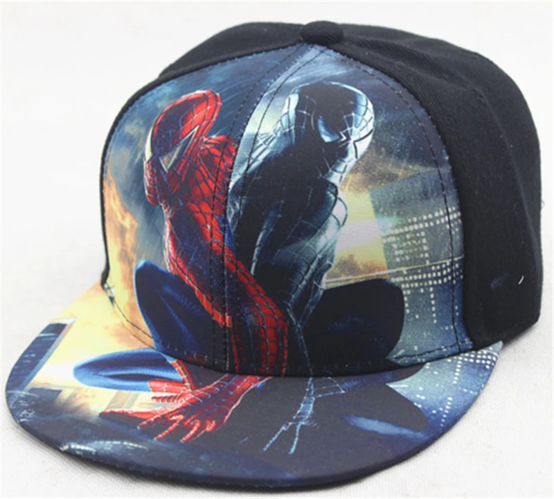 Children Baseball Cap Batman VS Superman fashion spiderman children's casual mesh cap hip-hop baseball hat for kids boy girl