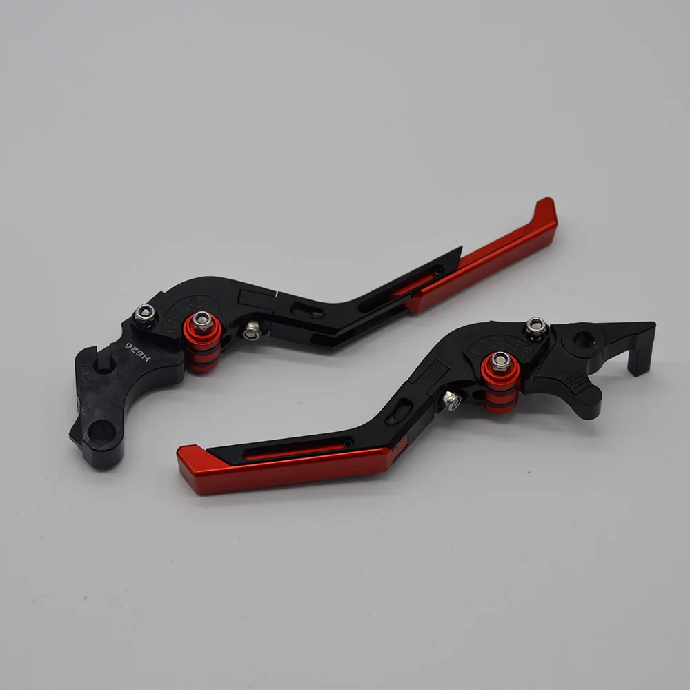 Black-Red Новые CNC складные и удлиняющие тормозные рычаги сцепления для ktm duke 125 duke 390 duke 200 duke 390 990 - Цвет: Black-Red
