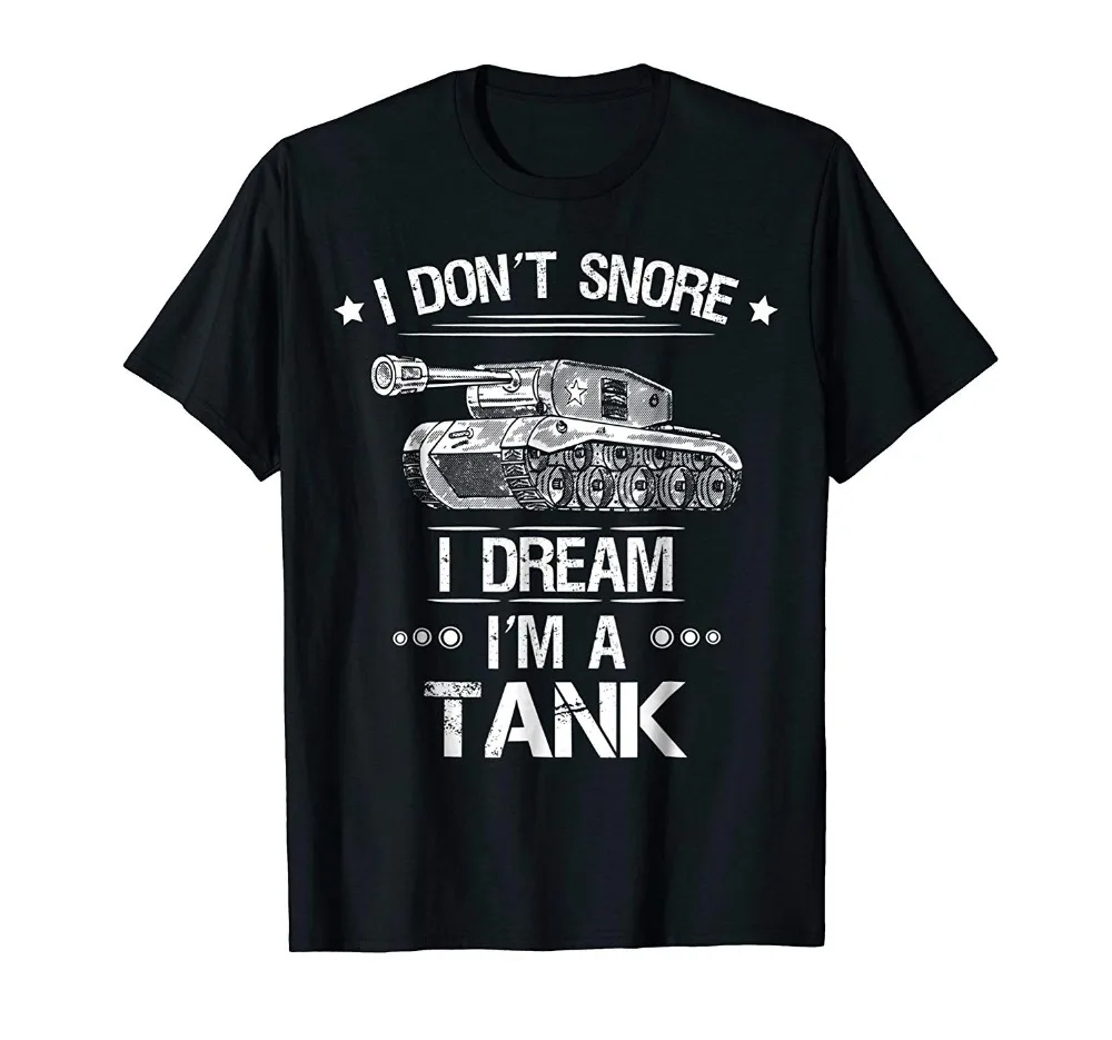 Panzer забавная футболка с надписью I Don Snore военная майка юмором брендовая Летняя