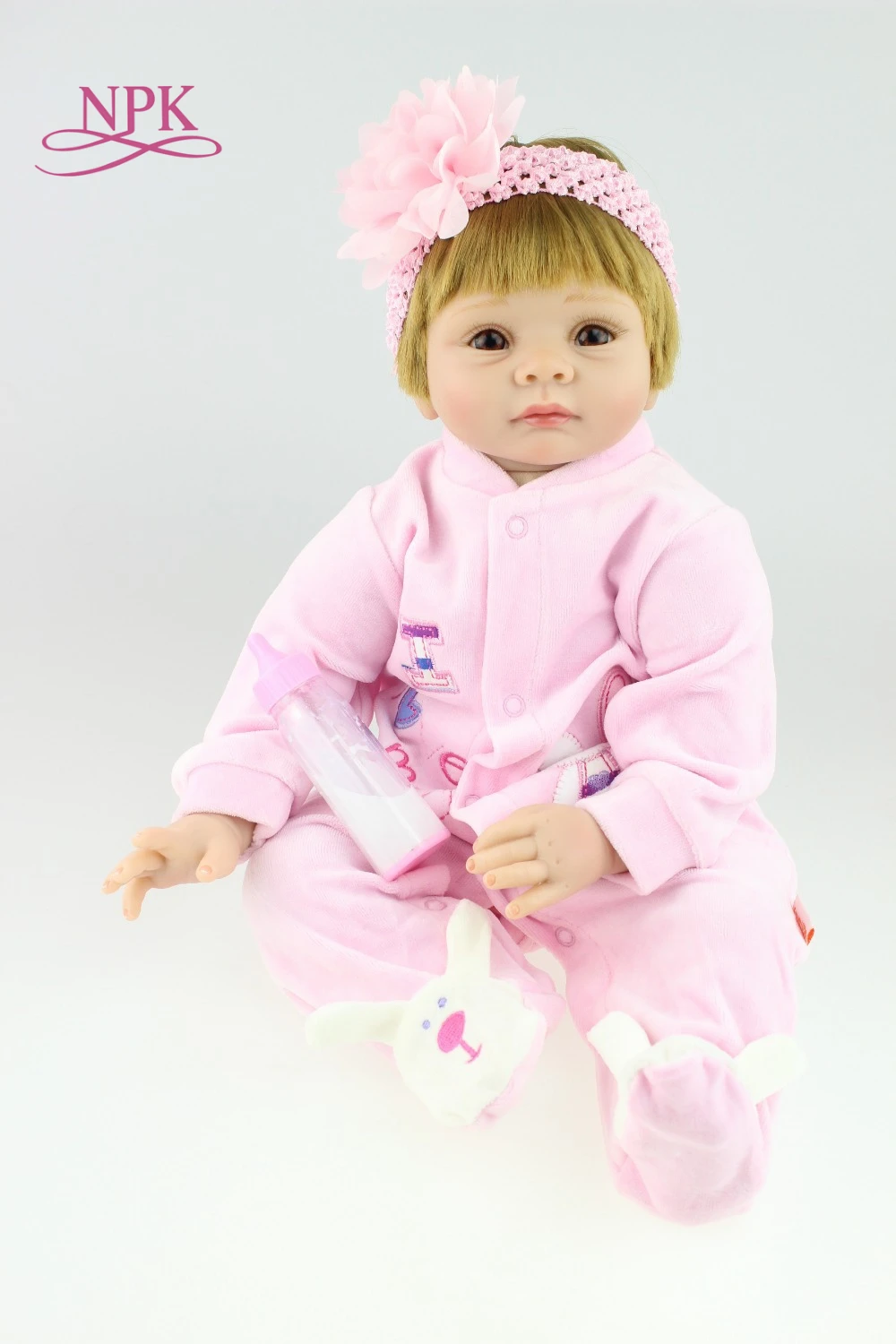 NPK Nette Silikon Rebron Baby Puppen Neugeborenen Baby 22 zoll Realistische Prinzessin puppe Kinder Spielkameraden Bebes Reborn Mode DIY Spielzeug NPK Nette Silikon Rebron Baby Puppen Neugeborenen Baby 22 zoll Realistische Prinzessin puppe Kinder Spielkameraden Bebes Reborn Mode DIY Spielzeug