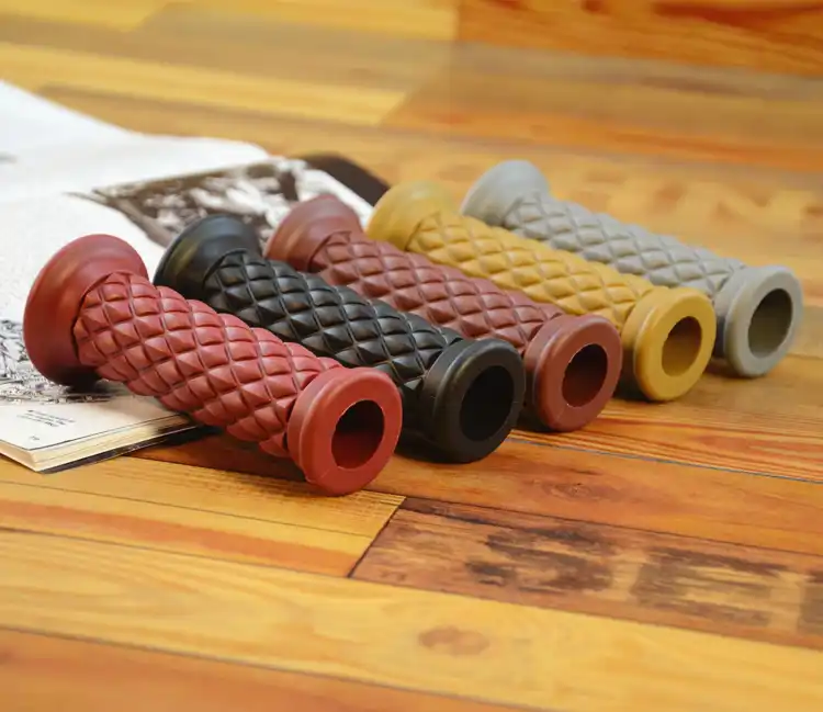 KKmoon Motorcycle Handle Grips Universal 7//8 22mm Vintage Rubber Coffee Motorbike Handlebar Grips 4 Colors Available