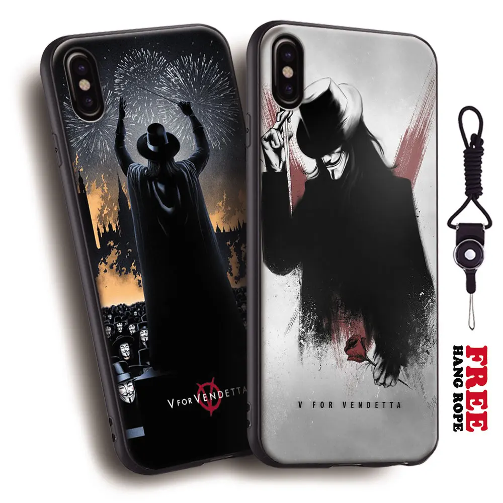 

v for vendetta Movie Poster Tpu Soft Silicone Phone Case Cover Shell For Apple iPhone 10 X 5 5s SE 6 6s 7 8 Plus