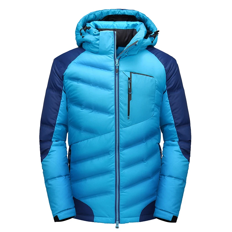 

Winter Down Jacket Coat Men Brand White Duck Warm Jacket Snow Hooded Windbreaker Outerwear Overcoat for Male 2019 New R1627