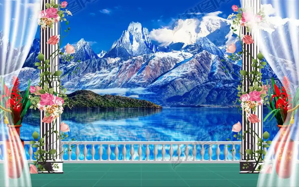 Modern Background Wallpapers Custom 3d Wall Mural Snow Mountain Iceberg Scenery Living Wall Murals 3d Abstract Wallpapers Background Wallpaper 3d Abstract Wallpapersabstract Wallpaper Aliexpress