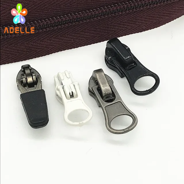 15pcs Nylon Zipper Slider NO.3 Auto Lock reverse Zip Slider Double side
