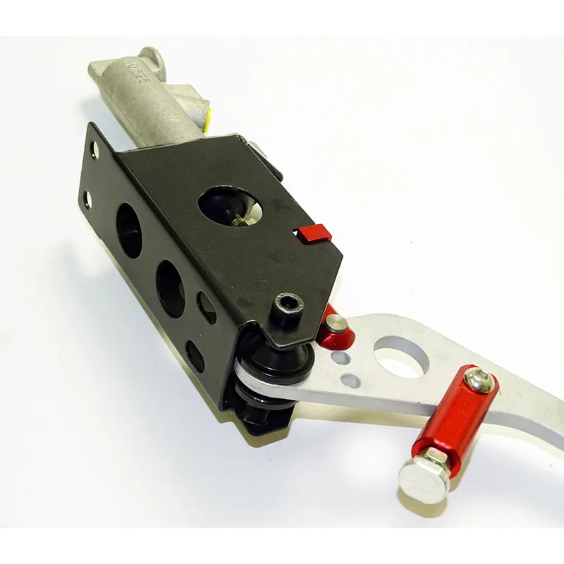 Red Universal Car Hydraulic Handbrake Vertical & Horizontal 25cm Rally Racing E-Brake Lever Device Master Cylinder