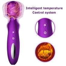 Enorme mutifunction aquecimento vibrador av varinha para o corpo feminino massageador mamilo clit estimulador casal flertando brinquedos sexuais adultos