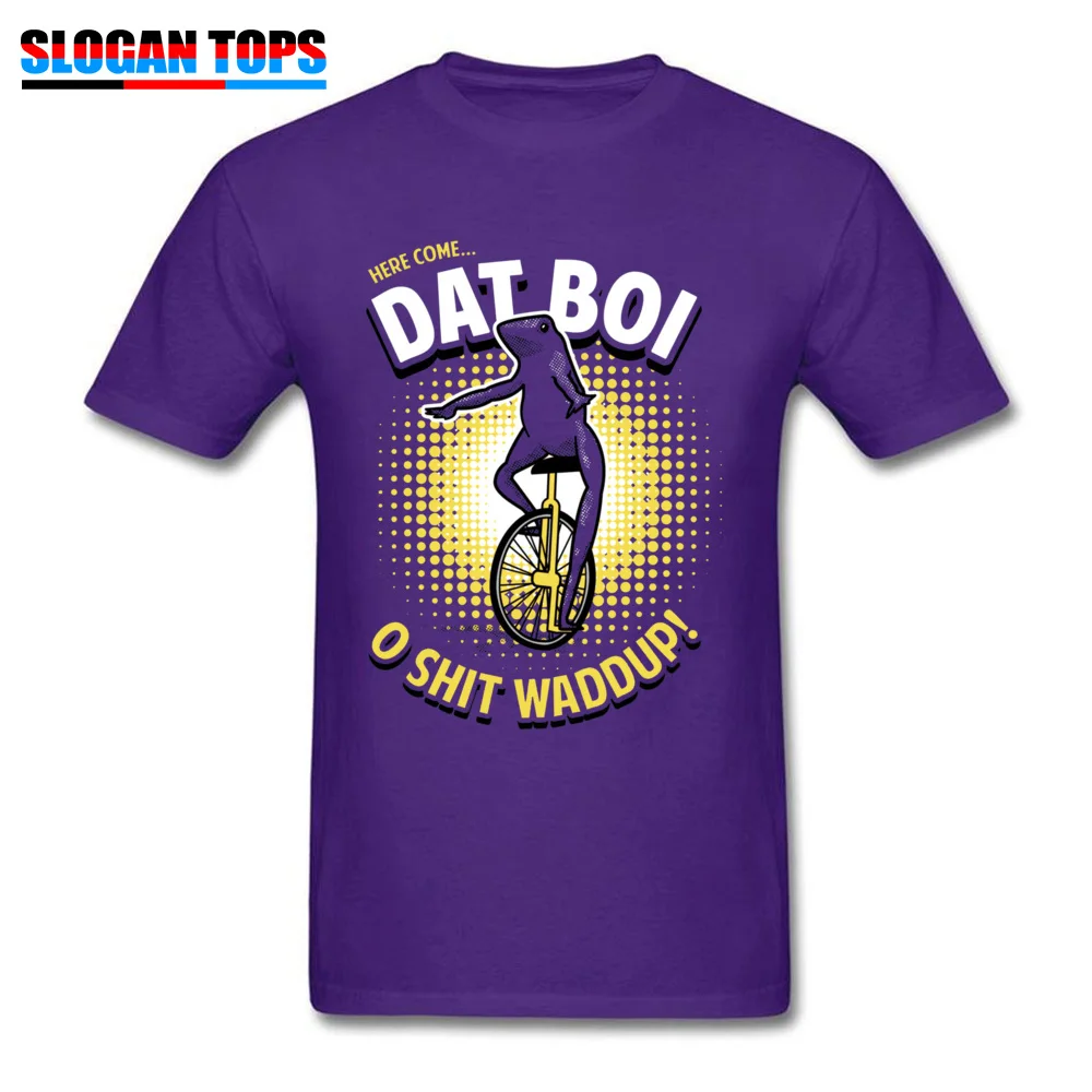 Here Come Dat Boi 6537 100% Cotton Adult Short Sleeve Tops Shirts Summer VALENTINE DAY T-shirts Printed Tops Tees Family O Neck Here Come Dat Boi 6537 purple