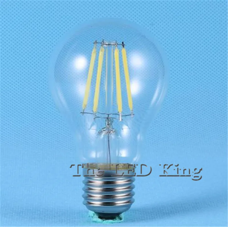 Лампада E27 светодиодный свет накаливания Диммируемый стеклянный лампы 220 V Светодиодный Люстра edison E14 G45 240 V Винтаж Светодиодная лампа 4 W 8 W 12 W
