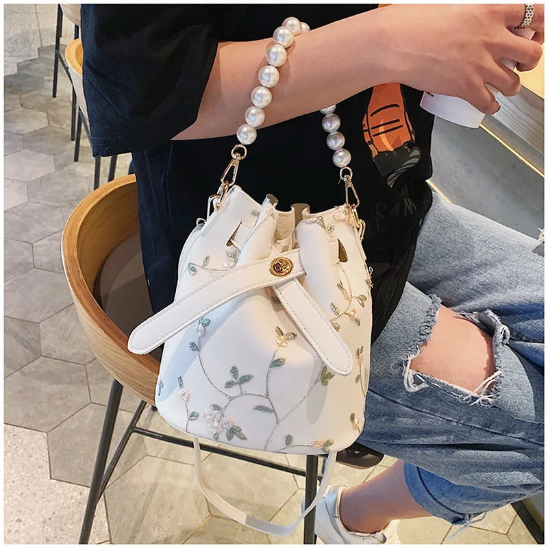 FUNMARDI أزياء من الدانتل حقائب كتف المرأة اللؤلؤ تصميم حمل حقائب السيدات دلو أكياس Crossbody مركب امرأة حقائب WLHB1916 FUNMARDI أزياء من الدانتل حقائب كتف المرأة اللؤلؤ تصميم حمل حقائب السيدات دلو أكياس Crossbody مركب امرأة حقائب WLHB1916