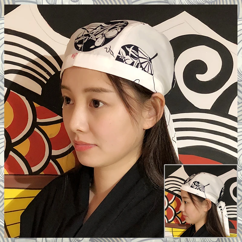 Японский Ресторан Шеф повара hat чепчик официантки/кепки кухни платок поварские шапочки унисекс суши поварской колпак