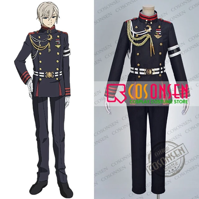 Anime Seraph Of The End Ichinose Guren Cosplay Costume Wig Black Demon Army  Uniform Guren Squad Outfit Halloween Men Set Boys - Cosplay Costumes -  AliExpress