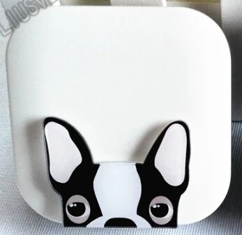 Liusventina самодельная акрил милая собака контактная линза Чехол для очков для цветных линз - Цвет: Белый