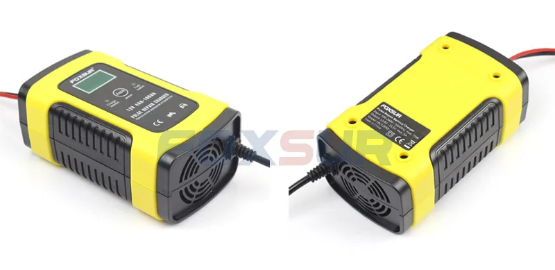 Cena FOXSUR 12V 5A motocyklowa ładowarka samochodowa opiekun i Desulfator inteligentna ładowarka do akumulatora, ładowarka do naprawy pulsu wyświetlacz LCD