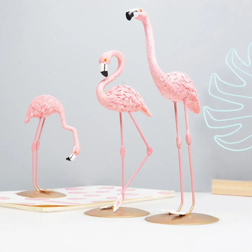 

Cute Pink Flamingo Ornament Crafts Miniatures Table Home Party Birthday Decoration Gift Hot