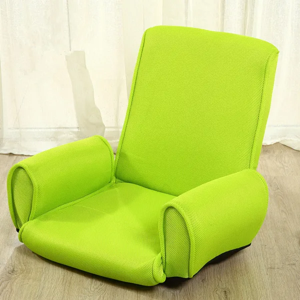 Японское тканевое кресло дизайн пол складной 5 положение Регулируемая мебель для гостиной шезлонг мягкий подлокотник стул