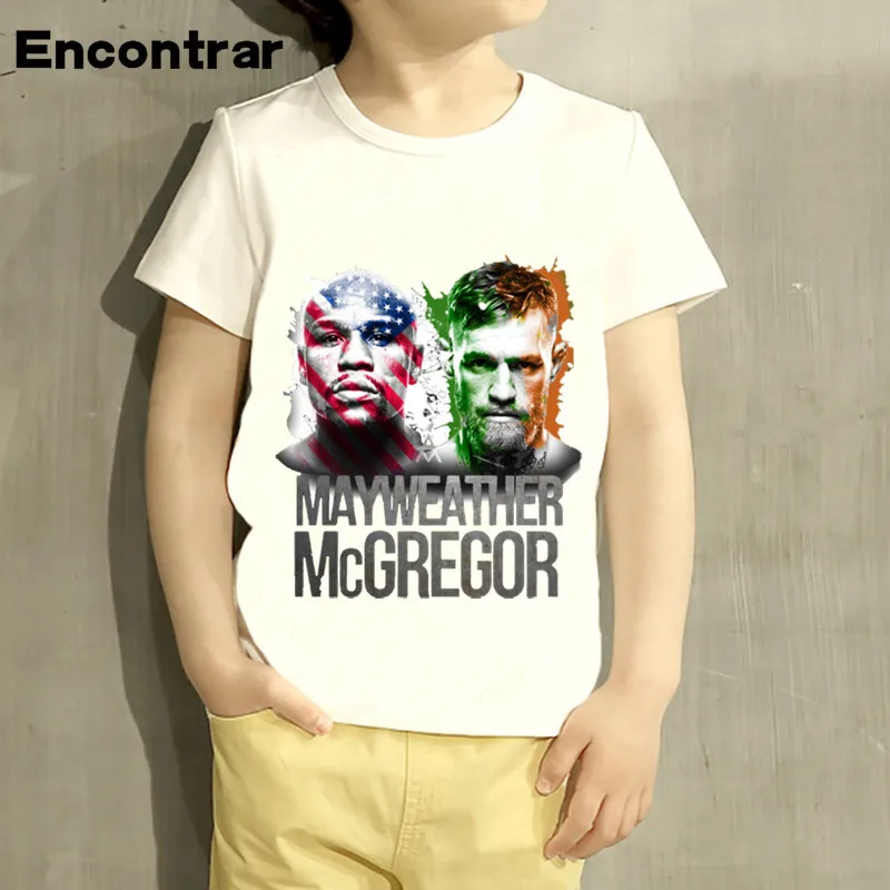 Детская футболка с принтом Floyd Mayweather Vs Conor McG Забавные топы короткими рукавами для