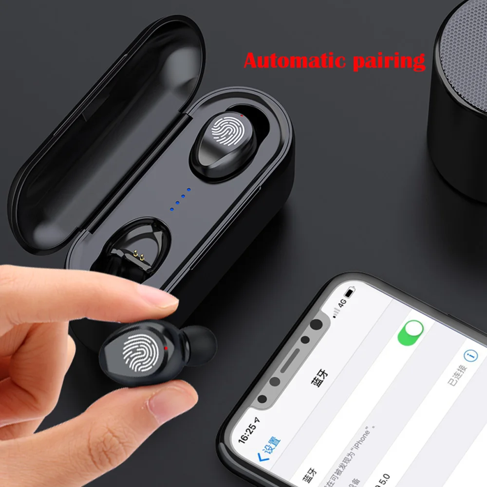 TWS беспроводные наушники Bluetooth сенсорные стерео гарнитура с зарядной коробкой 2000