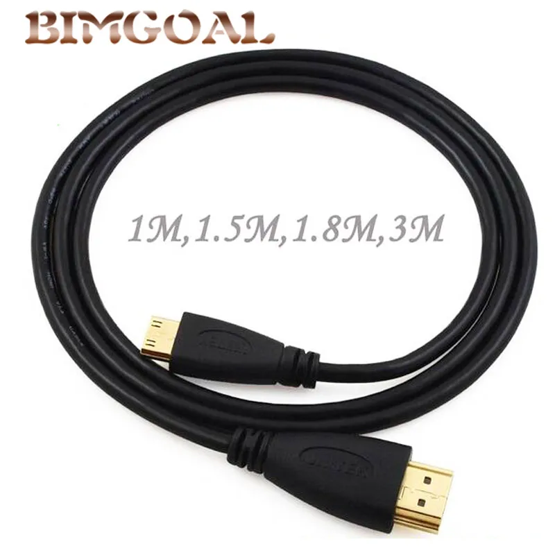 

1M,1.5m,2M,3M High speed Gold Plated HDMI TO MINI HDMI CABLE HDMI Cable 1.4 Version 1080p 3D for TABLETS DVD