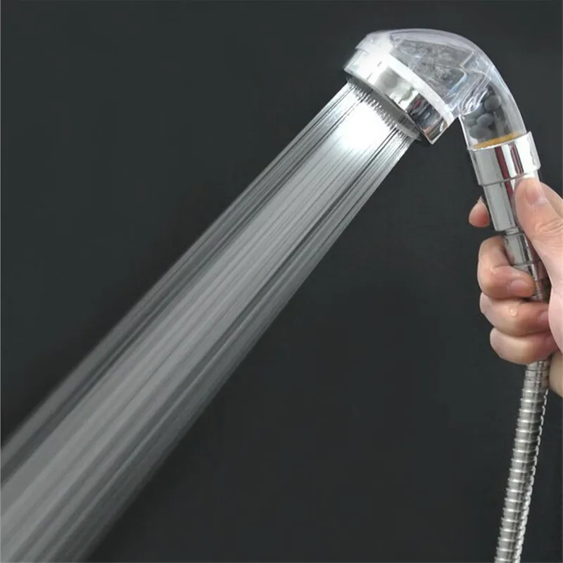 Bathroom High Pressure Spray Handheld Shower Negative Ion Shower Head