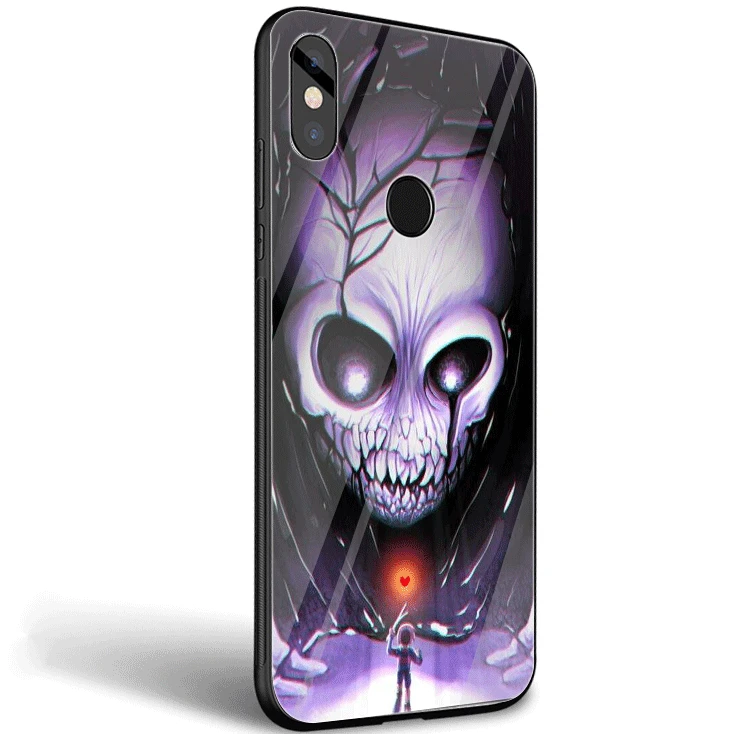 Стеклянный чехол Gerleek Undertale Sans для Xiaomi MI 8 9 Lite A1 A2 Redmi Note 5 6 7 Pro 6A 4X Pocophone F1