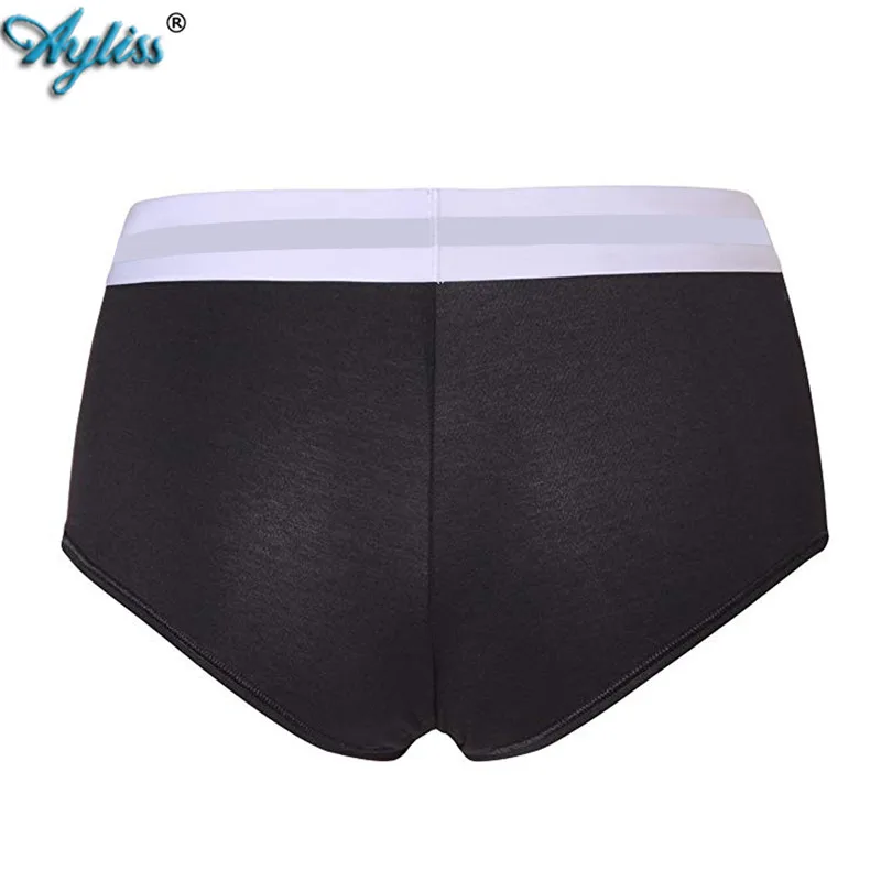 Ayliss High Quality 3pcs/pack Women Black White Grey Mid Waist Briefs Panties Soft Comfort Lingerie Underpants for size S-L