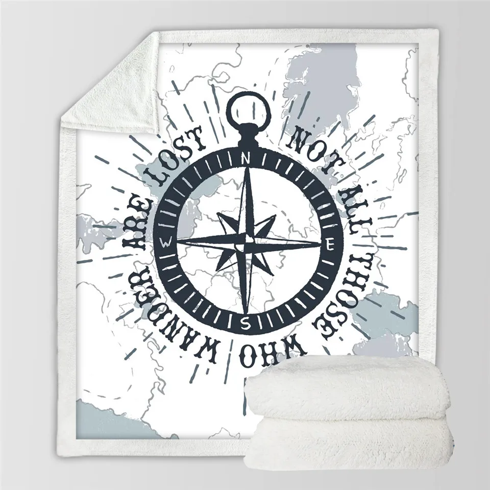 BeddingOutlet-Compass-Sherpa-Throw-Blanket-Nautical-Map-Cool-Bedspread-Navy-Blue-and-White-Velvet-Plush-Bed (1)