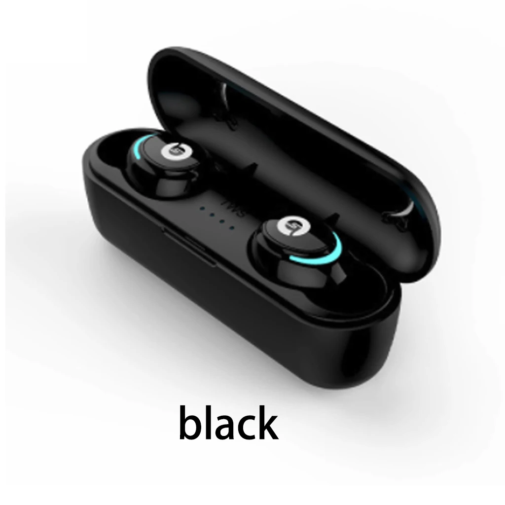 AIR01 TWS Bluetooth 5,0 наушники 6D беспроводные наушники низкая мощность стерео свободные руки спортивные наушники легкая гарнитура с микрофоном - Цвет: Черный