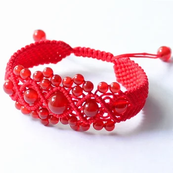 

Red rope Bracelet hand made Hand string Personality fashion female Vanves Transhipment Evil spirits