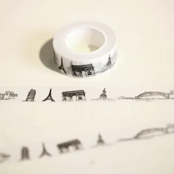 

1Roll 15mmx10m The ten wonders Pattern Japanese Washi Decorative Adhesive Tape DIY Masking Paper Tape Sticker Free shipping