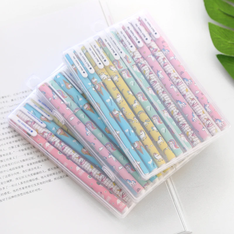 10 pcs/lot Cute Flamingo gel pens escolar supplies school writing pen